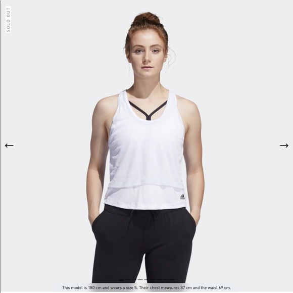 Adidas training tank top with layered design - Picture 8 of 8